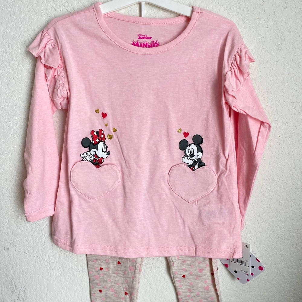 NWT Disney Minnie long sleeve with leggings set